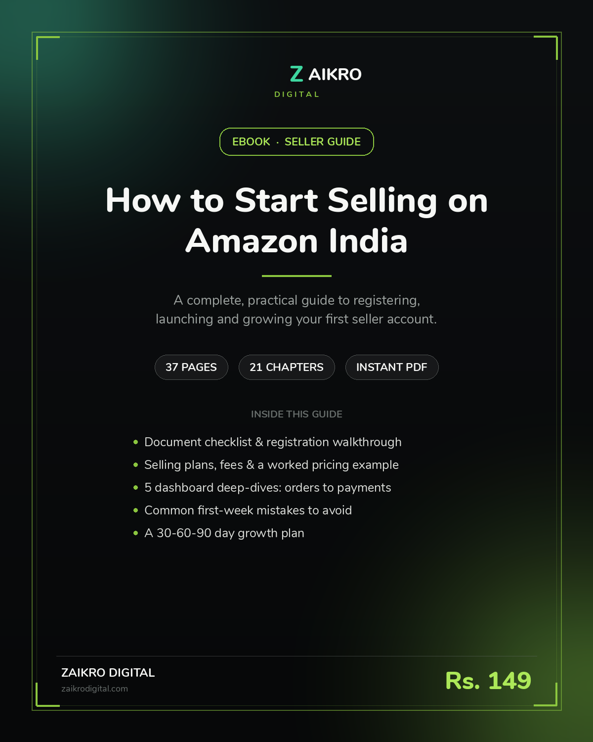 How to Start Selling on Amazon India - ebook cover