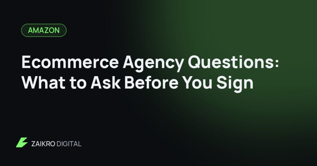 Ecommerce Agency Questions: What to Ask Before You Sign